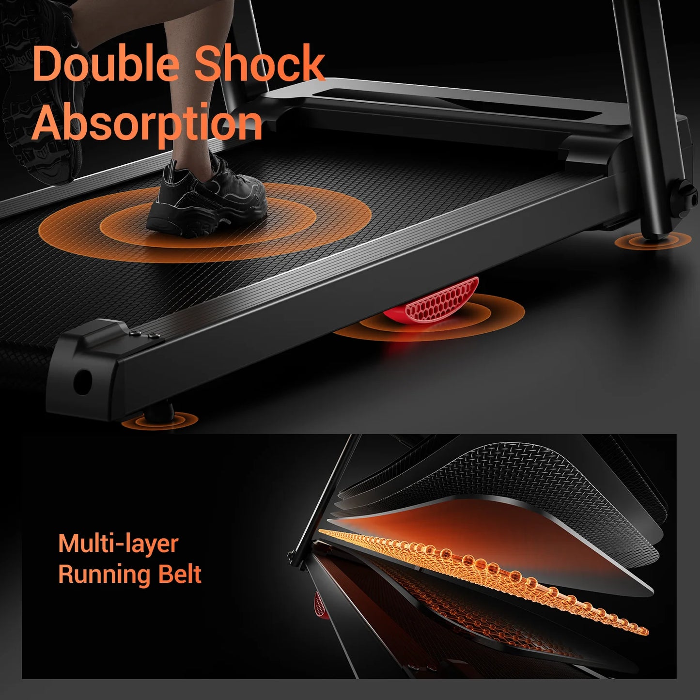 Treadmill, Foldable, 300 Lb. Capacity, Quiet Design