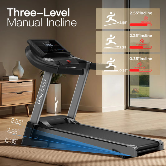 Treadmill, Folding, Incline, with Pulse Sensors, 3.0 HP Quiet Brushless, 300 Lb. Capacity