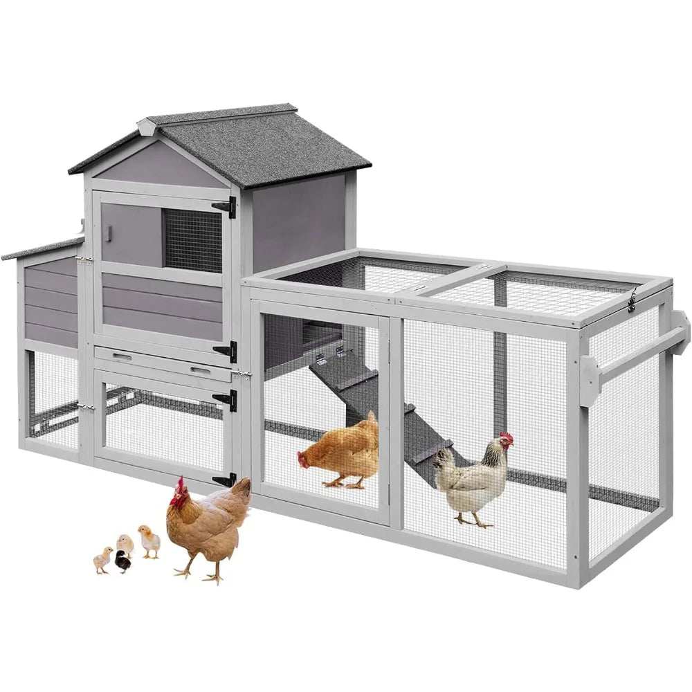 Chicken Coop, 2 - 4 Chickens, Mobile with Wheels