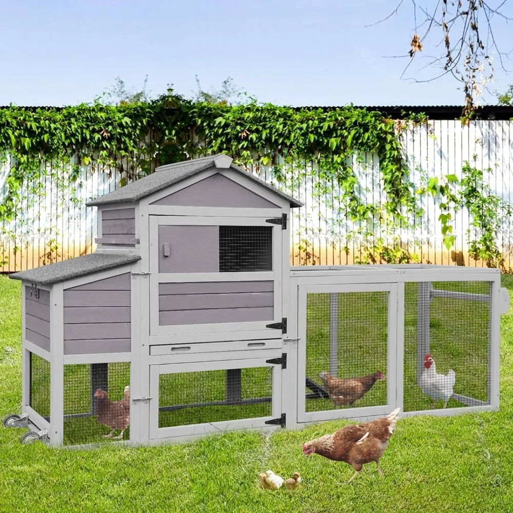 Chicken Coop, 2 - 4 Chickens, Mobile with Wheels