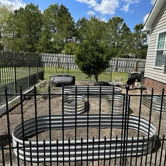 8-Pack Raised Garden Beds, 12 Inches High, 8 Ft. x 3 Ft., Galvanized