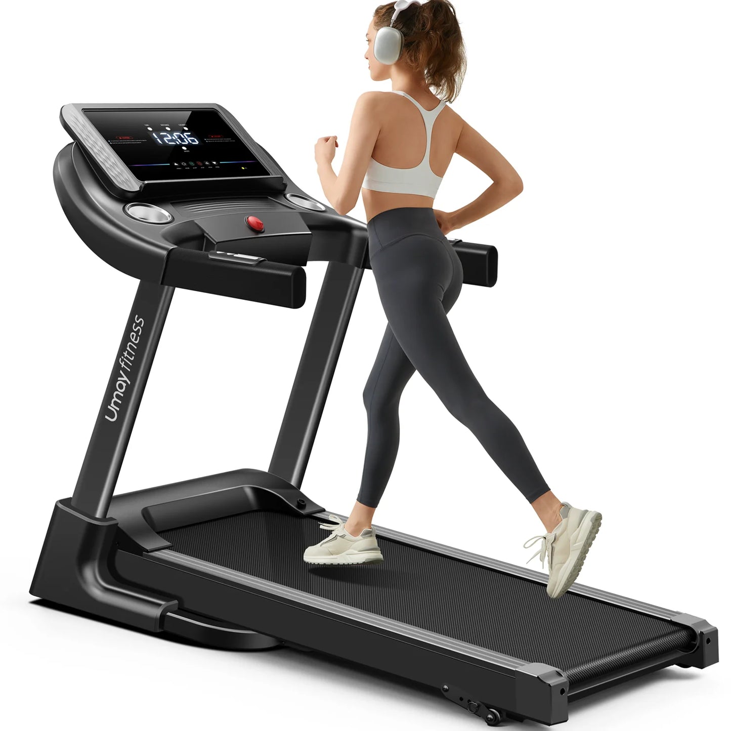 Folding Treadmill with Pulse Sensors, 3.0 HP, 300 Lb. Capacity