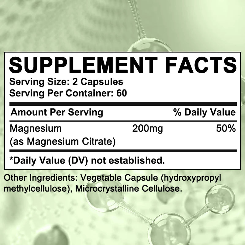 Magnesium Citrate, Supports Heart, Cardiovascular, Immune Health