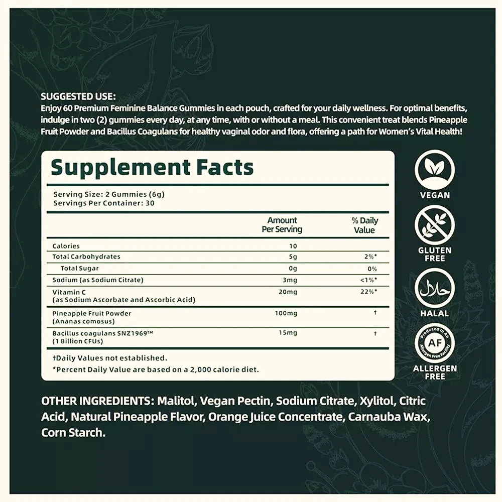 Feminine Balance Gummies For Vaginal Health