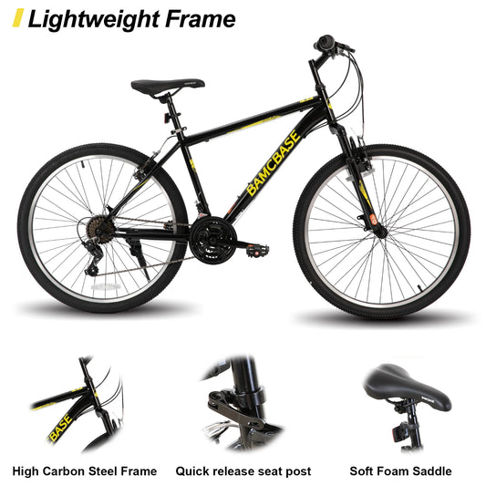 26, 27.5, or 29 Inch 21-Speed Mountain Bike for men or women