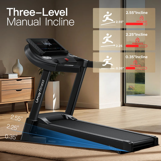 Folding Treadmill with Pulse Sensors, 3.0 HP, 300 Lb. Capacity