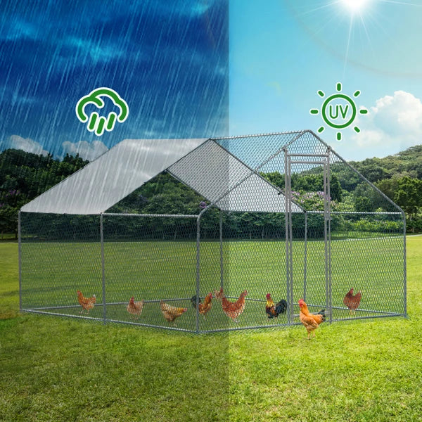 Large Metal Chicken Coop, Chicken Run, Animal Pen