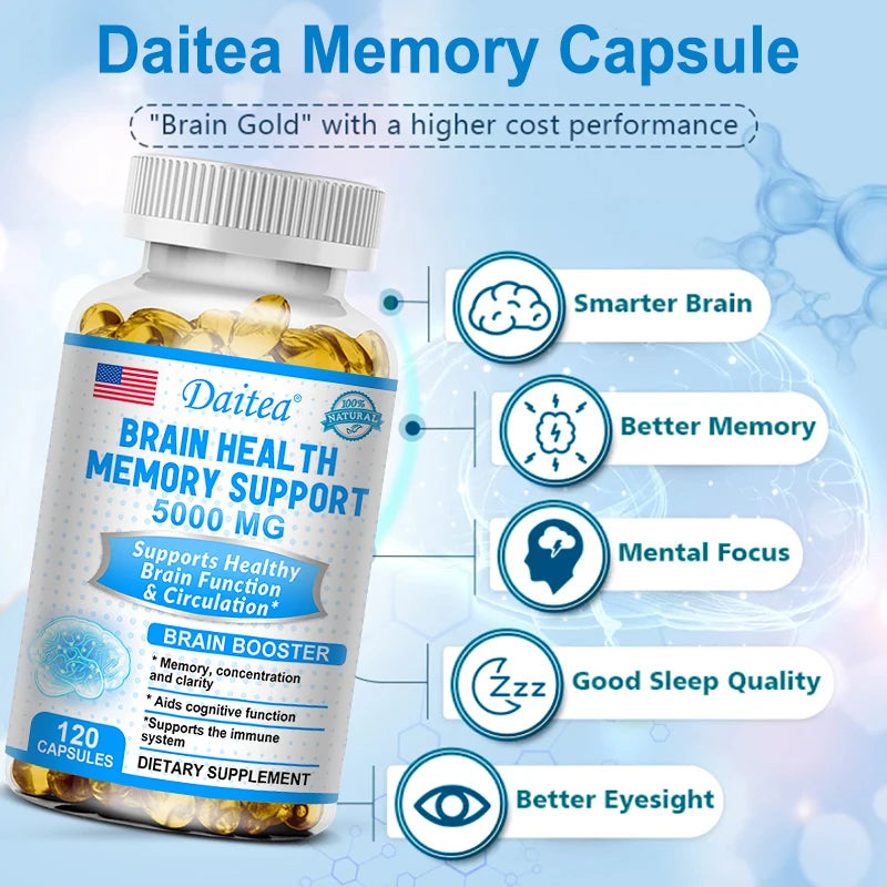 Brain Health Memory Support, Supports Focus