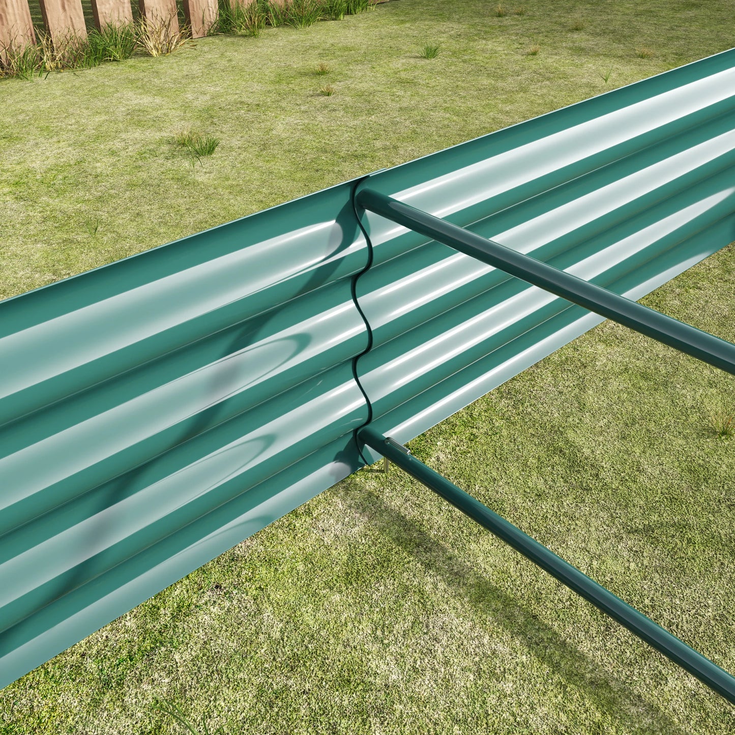 Metal Raised Garden Bed, 12 In. High, 7.6 x 3.7 Ft.