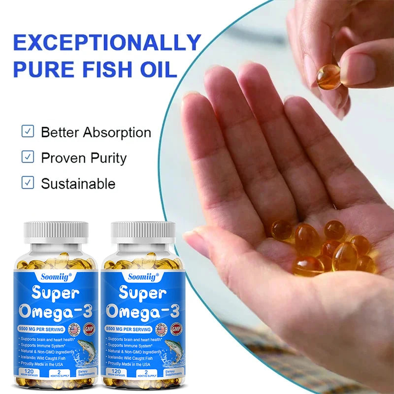 Wild Caught Omega 3 Fish Oil Softgels